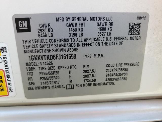 1GKKVTKD6FJ161598 GMC Acadia Denali