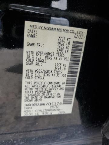 1N6ED0EA8MN705176 Nissan FRONTIER S