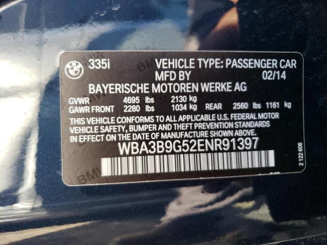 WBA3B9G52ENR91397 BMW 335 XI