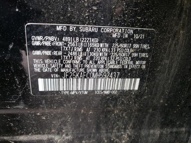 JF2SKAFC0MH592437 Subaru Forester Premium
