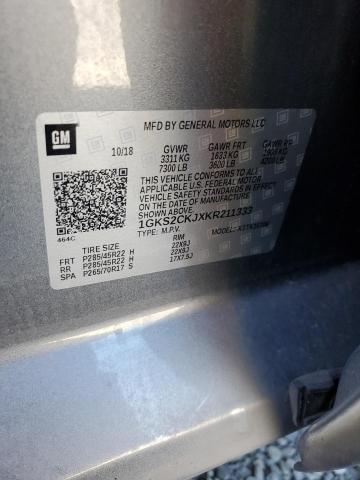 1GKS2CKJXKR211333 GMC YUKON DENALI