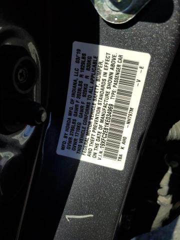19XFC2E81KE034969 Honda Civic Sport