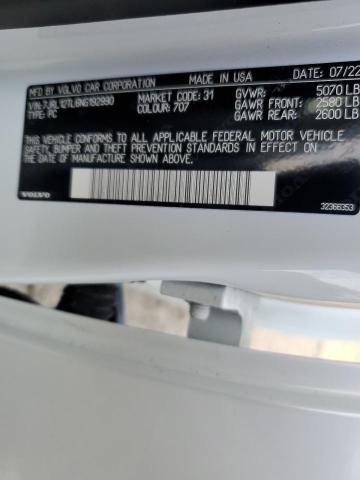2022 VOLVO S60 B5 INS 7JRL12TL6NG192990
