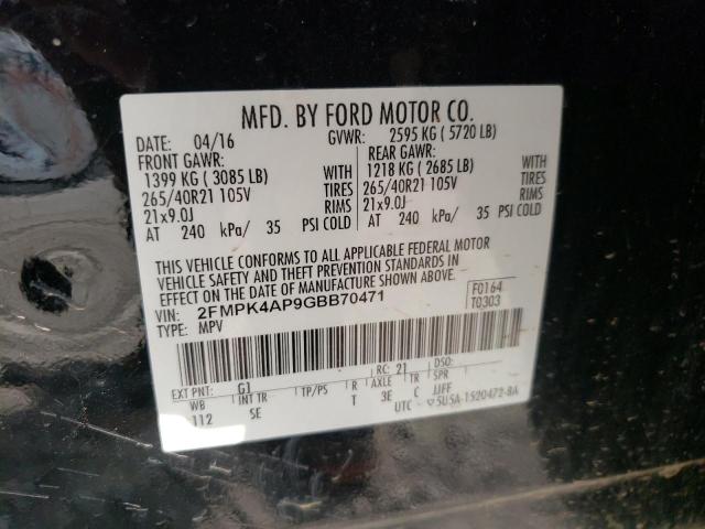 2FMPK4AP9GBB70471 2016 FORD EDGE, photo no. 13