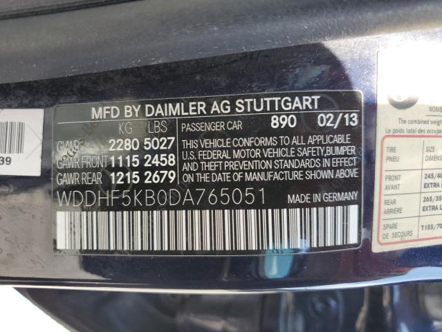 VIN WDDHF5KB0DA765051 2013 Mercedes-Benz E-Class, 350 no.12