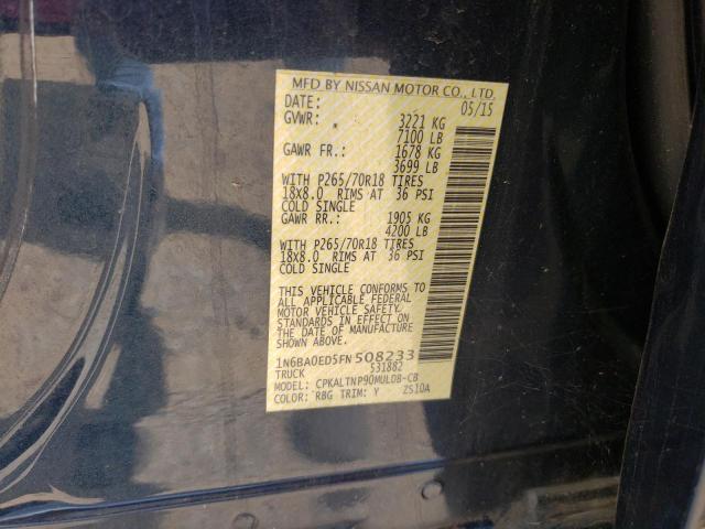 2015 NISSAN TITAN S - 1N6BA0ED5FN508233