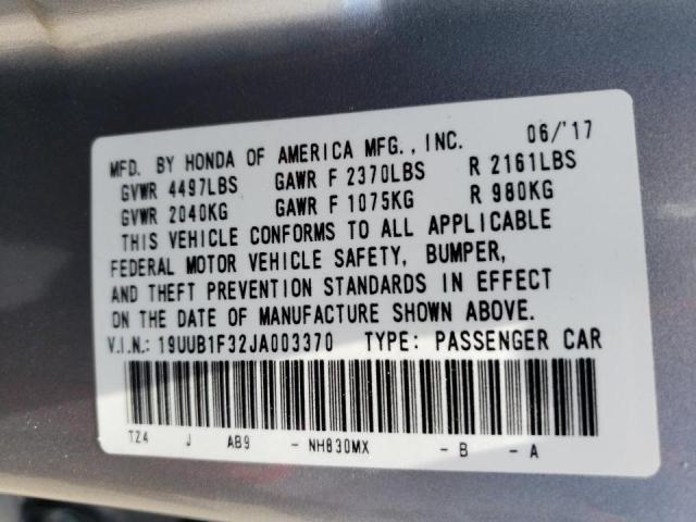 19UUB1F32JA003370 Acura TLX