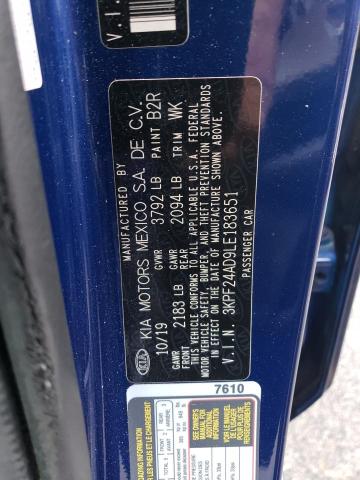 3KPF24AD9LE183651 KIA FORTE FE