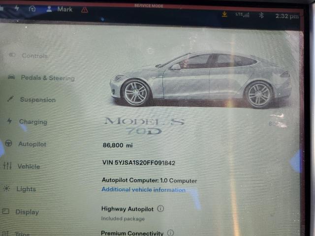2015 TESLA MODEL S 70 - 5YJSA1S20FF091842