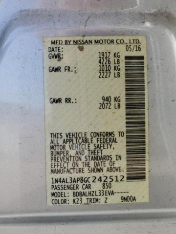 1N4AL3AP8GC242512 Nissan ALTIMA 2.5