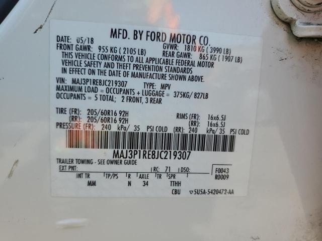 MAJ3P1RE8JC219307 Ford ECOSPORT S