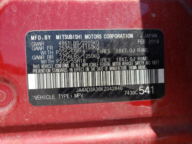 JA4AD3A36KZ042846 Mitsubishi Outlander Se