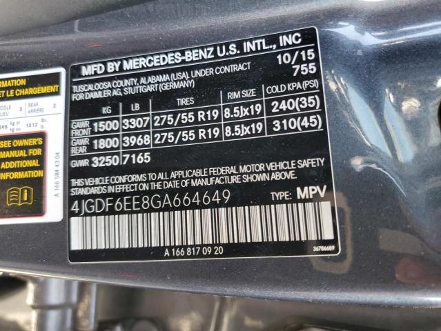 VIN 4JGDF6EE8GA664649 2016 Mercedes-Benz GL-Class, ... no.13