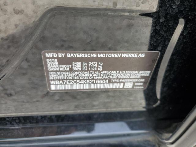 2019 BMW 740 I - WBA7E2C54KB216604