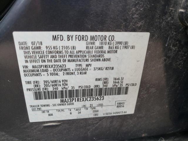 2018 FORD ECOSPORT S - MAJ3P1REXJC235623