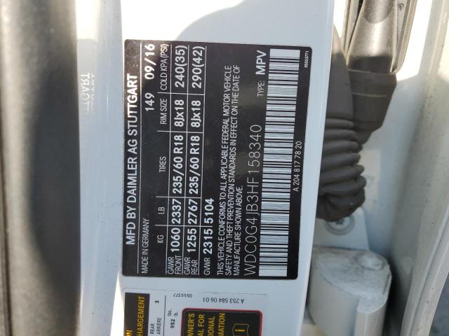 WDC0G4JB3HF158340 Mercedes-Benz GLC 300