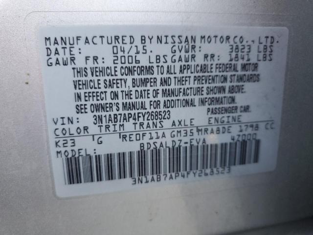 3N1AB7AP4FY268523 Nissan SENTRA S