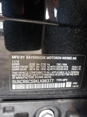 5UXCR6C59KLK86377 2019 BMW X5, photo no. 13