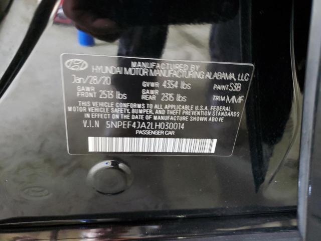 5NPEF4JA2LH030014 Hyundai SONATA SEL