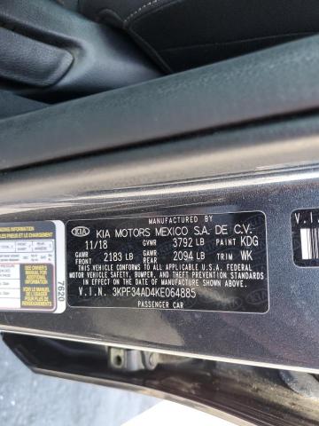 3KPF34AD4KE064885 KIA Forte Gt Line
