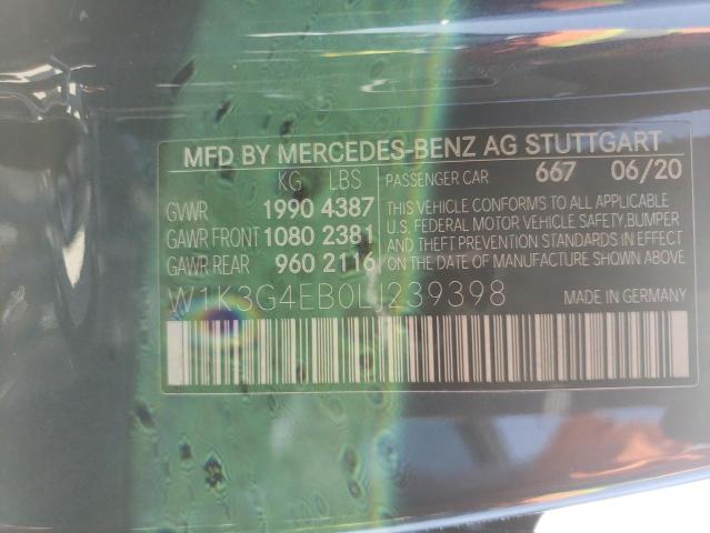 W1K3G4EB0LJ239398 Mercedes-Benz A 220