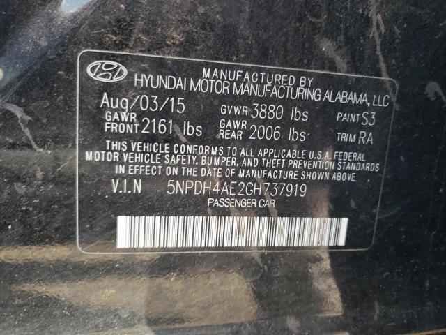 2016 HYUNDAI ELANTRA SE - 5NPDH4AE2GH737919