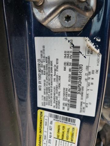 3FA6P0CD4KR145393 Ford Fusion SEL 10