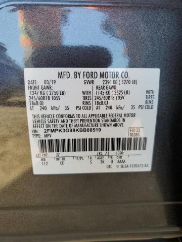 2FMPK3G98KBB88519 Ford EDGE SE