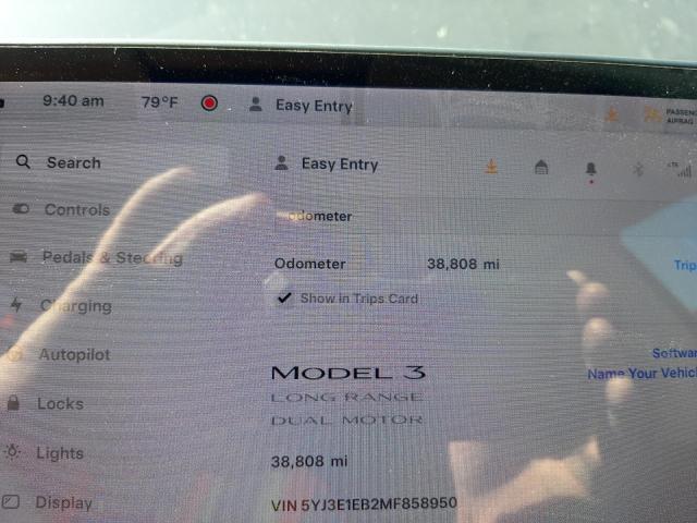 5YJ3E1EB2MF858950 Tesla MODEL 3