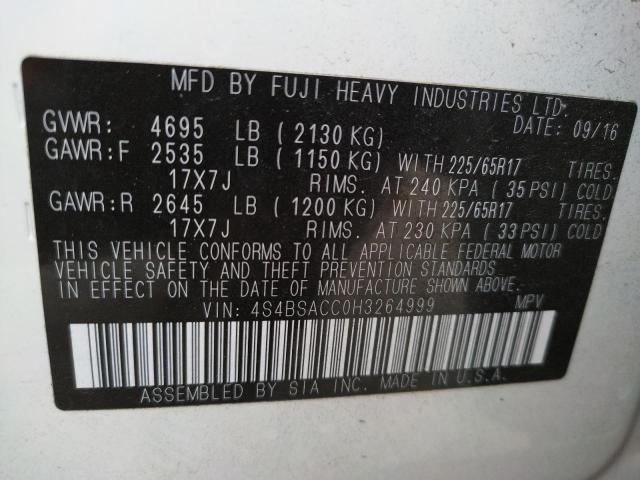 4S4BSACC0H3264999 Subaru Outback 2.5i Premium