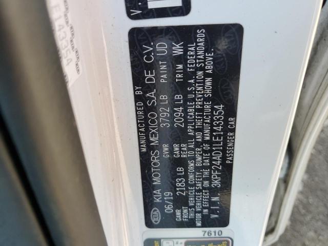 3KPF24AD1LE143354 KIA FORTE FE