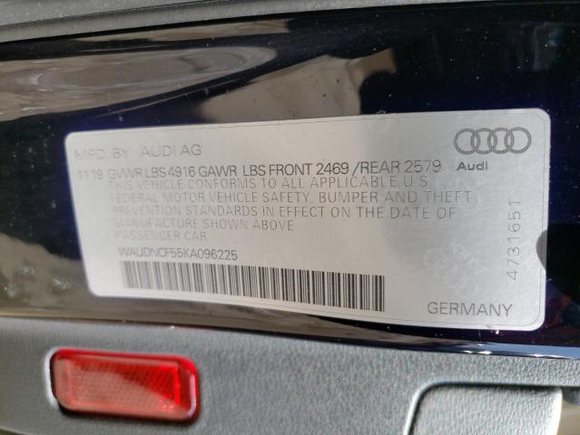 WAUDNCF55KA096225 2019 AUDI A5, photo no. 12