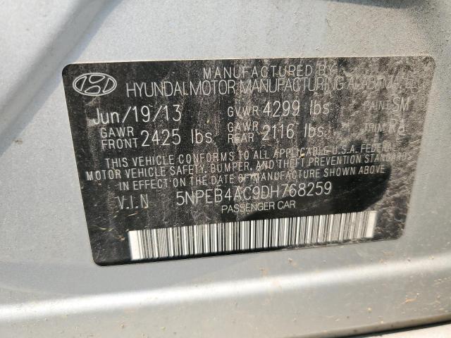 VIN: 5NPEB4AC9DH768259 Auction: COPART Lot: 59792073 Location: PA - PHILADELPHIA 5NPEB4AC9DH768259 HYUNDAI SONATA 2013 SILVER Photo 13