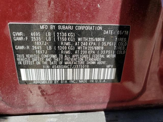 4S4BSANC7J3375018 Subaru Outback 2.5i Limited