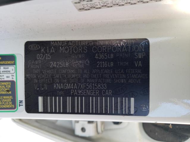 KNAGM4A7XF5615833 KIA Optima Lx