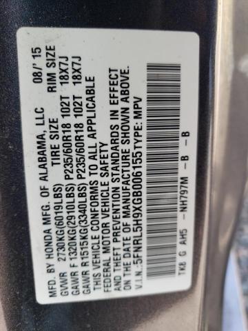 5FNRL5H9XGB006155 2016 HONDA ODYSSEY - Image 12