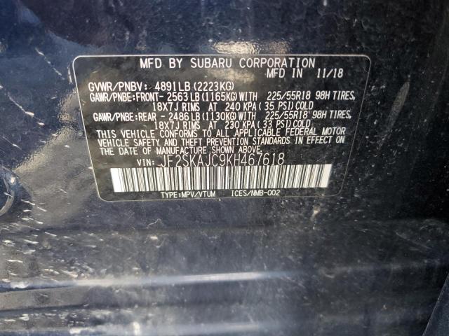 JF2SKAJC9KH467618 Subaru Forester Sport