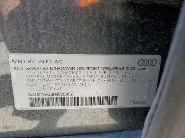 2015 AUDI S8 QUATTRO - WAUK2AFD6FN020992