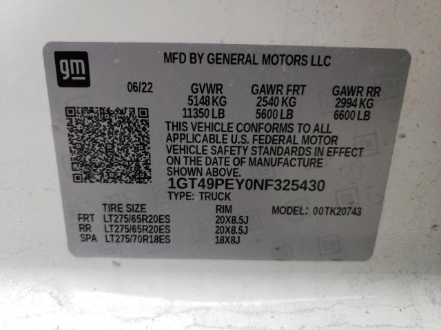 1GT49PEY0NF325430 GMC Sierra K2500 At4