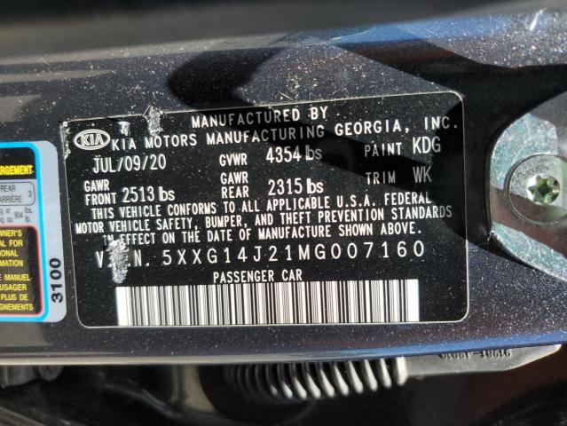 5XXG14J21MG007160 KIA K5 LXS