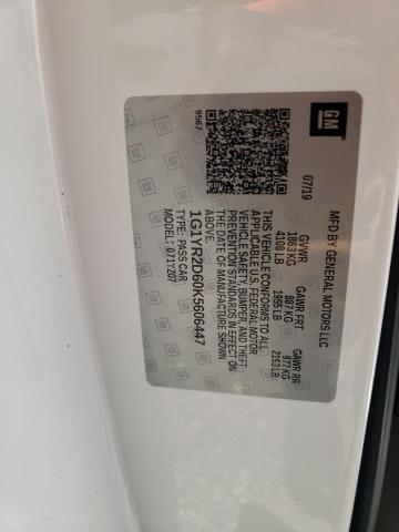 2019 CHEVROLET CORVETTE Z - 1G1YR2D60K5606447