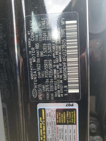 KM8SNDHFXFU127605 Hyundai Santa Fe Gls