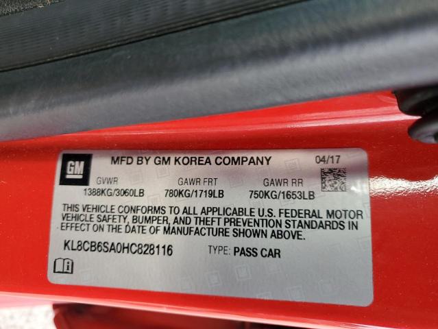 KL8CB6SA0HC828116 Chevrolet SPARK LS