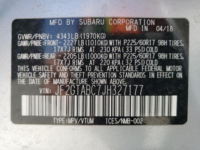 JF2GTABC7JH327177 Subaru Crosstrek Premium