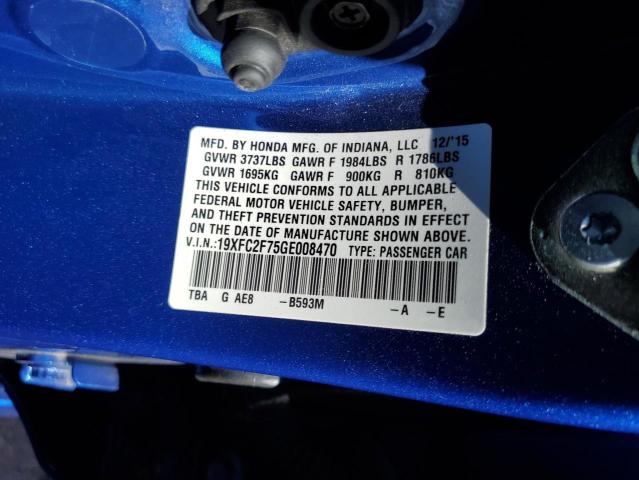 Honda CIVIC EX 2016 19XFC2F75GE008470 Image 13