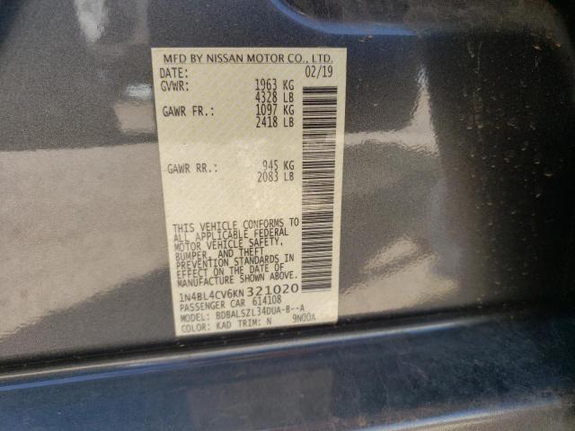 1N4BL4CV6KN321020 Nissan ALTIMA SR