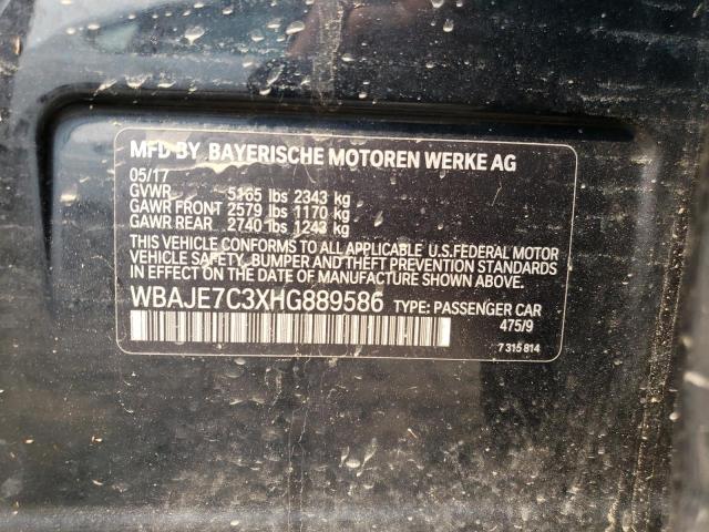 VIN WBAJE7C3XHG889586 2017 BMW 5 SERIES no.12