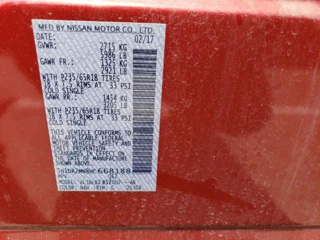 5N1DR2MN8HC668188 Nissan Pathfinder S