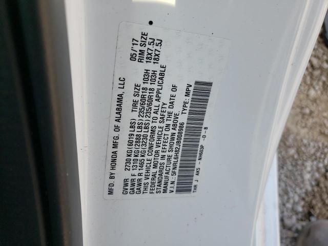 5FNRL6H82JB008986 2018 HONDA ODYSSEY, photo no. 14