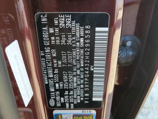 5XYPG4A32HG296588 KIA SORENTO LX